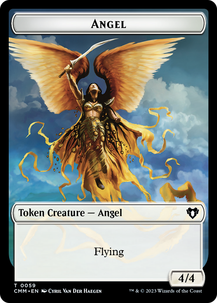 Copy (54) // Angel Double-Sided Token [Commander Masters Tokens] | Total Play