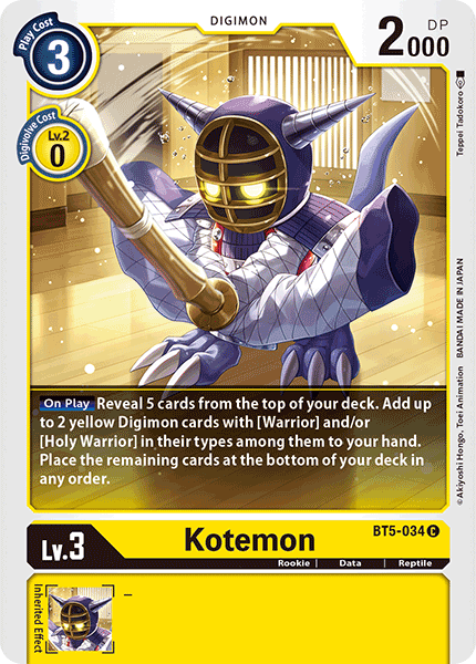 Kotemon [BT5-034] [Battle of Omni] | Total Play