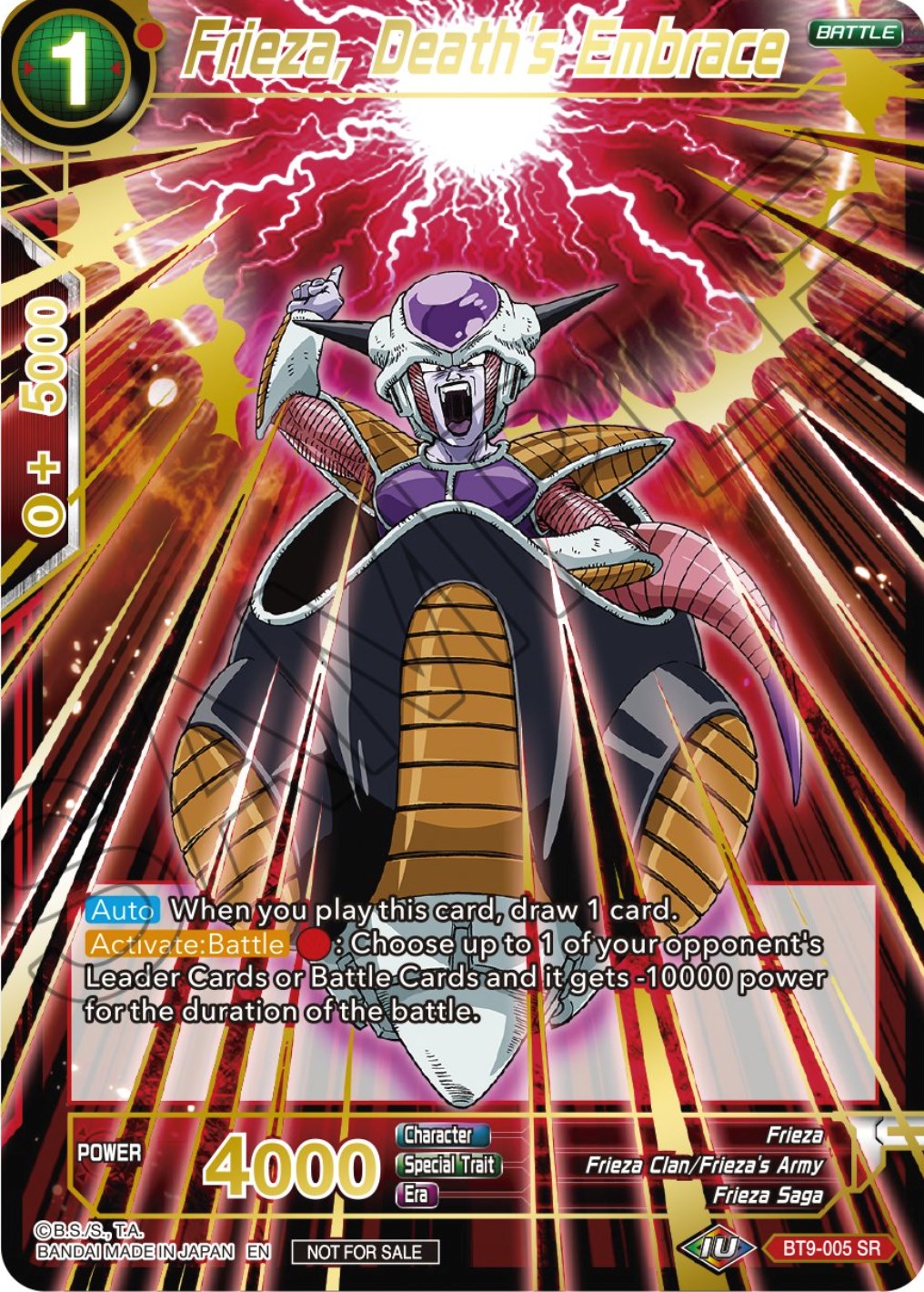 Frieza, Death's Embrace (BT9-005) [Tournament Promotion Cards] | Total Play