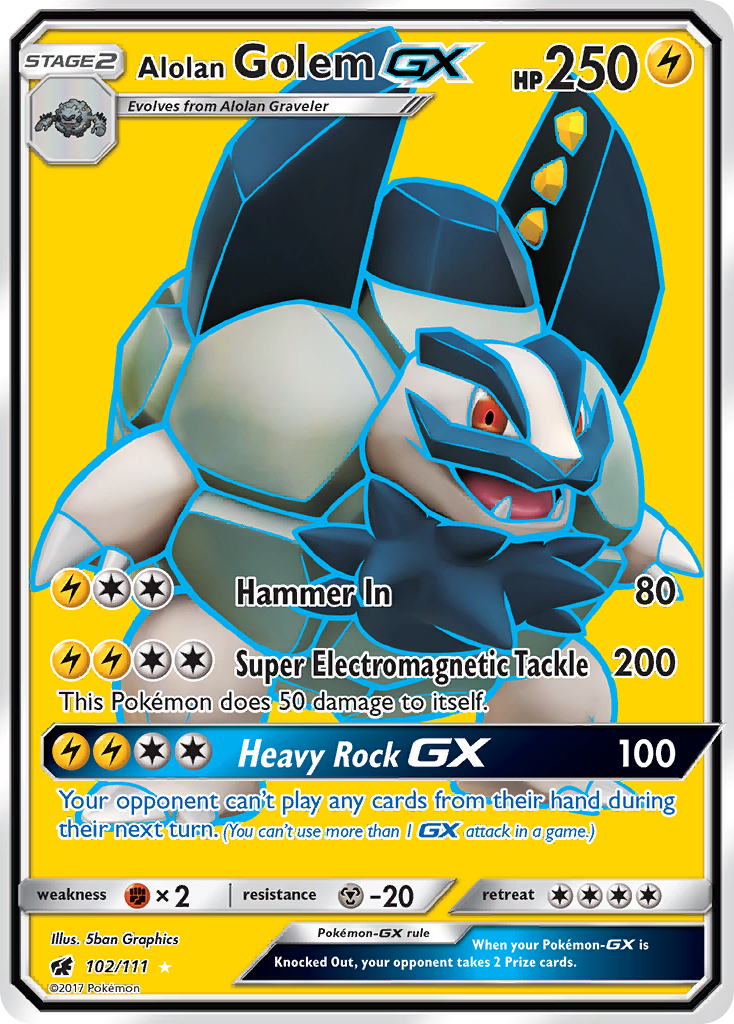 Alolan Golem GX (102/111) [Sun & Moon: Crimson Invasion] | Total Play