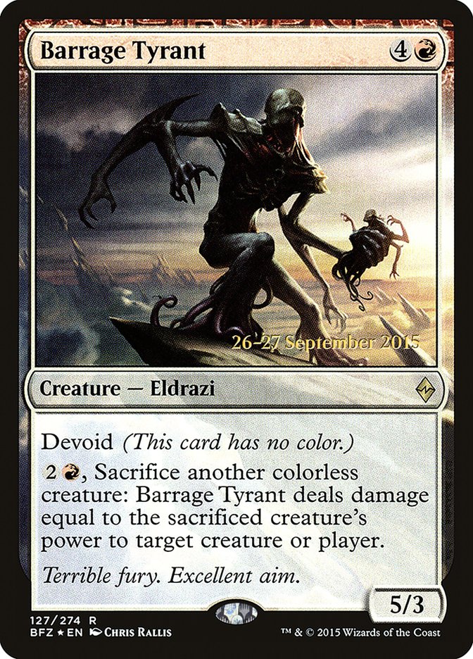 Barrage Tyrant [Battle for Zendikar Prerelease Promos] | Total Play