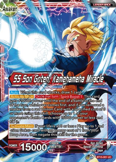 Son Goten // SS Son Goten, Kamehameha Miracle (BT15-001) [Saiyan Showdown] | Total Play