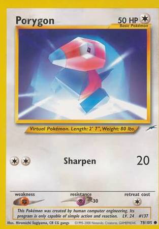 Porygon (78/105) [Neo Destiny Unlimited] | Total Play