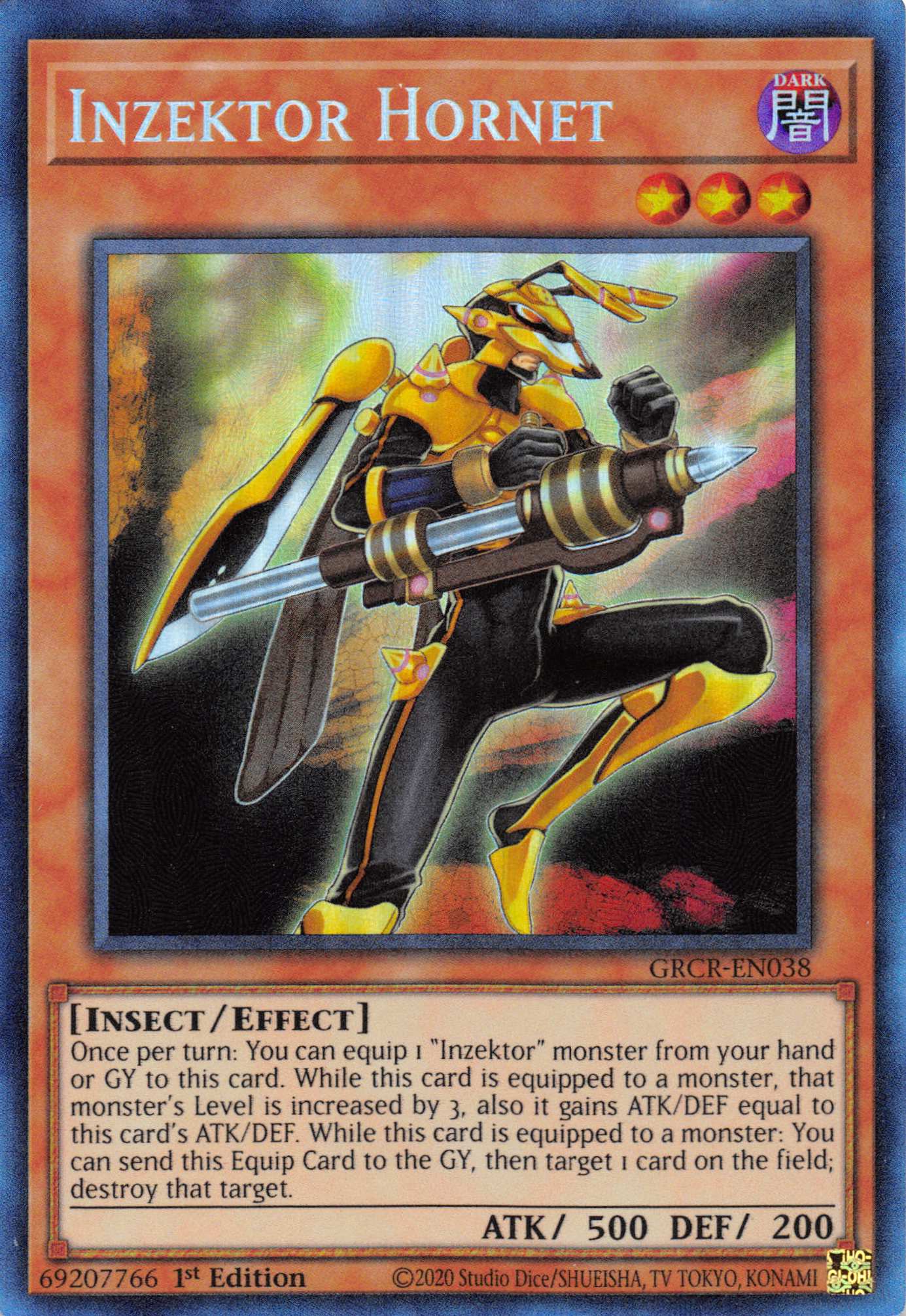 Inzektor Hornet [GRCR-EN038] Collector's Rare | Total Play