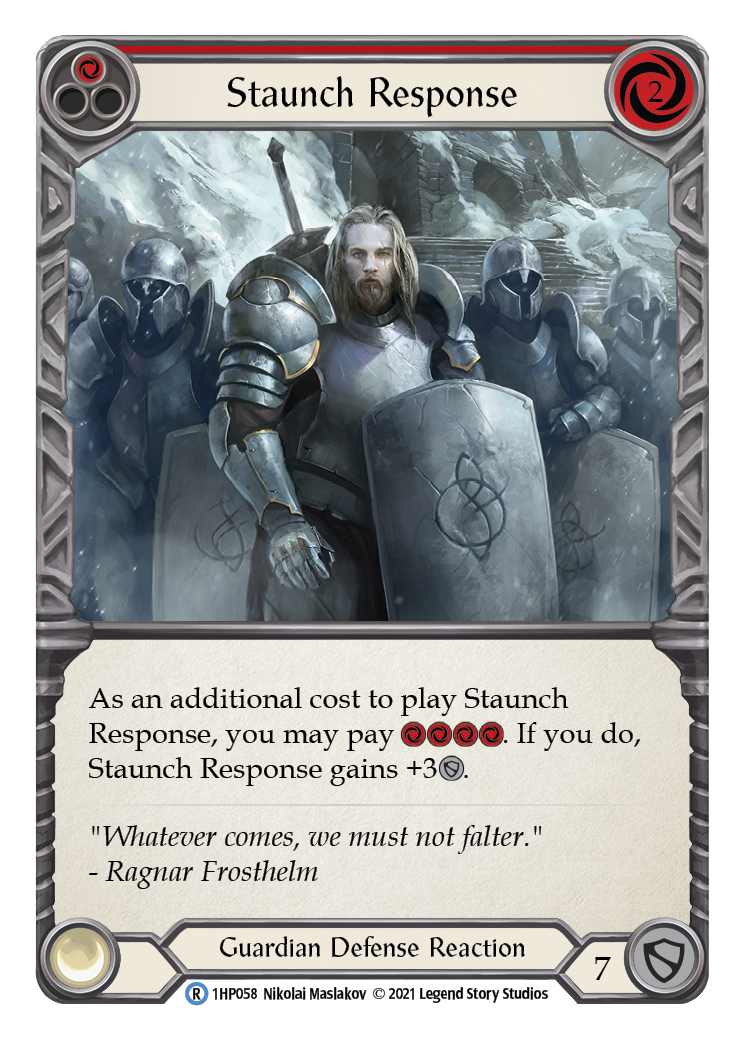 Staunch Response (Red) [1HP058] (History Pack 1) | Total Play