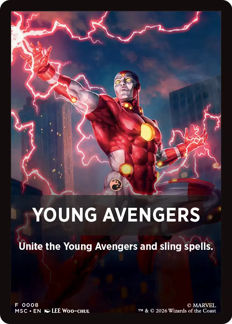 Young Avengers Theme Card (0008) [Marvel Super Heroes Commander] | Total Play