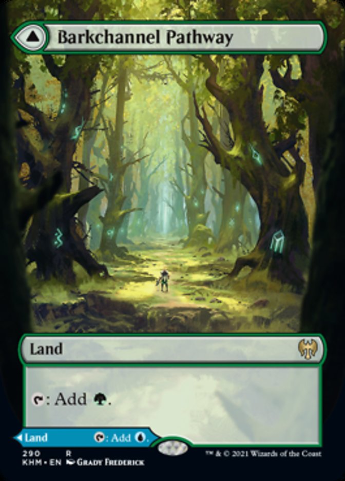 Barkchannel Pathway // Tidechannel Pathway (Borderless Alternate Art) [Kaldheim] | Total Play