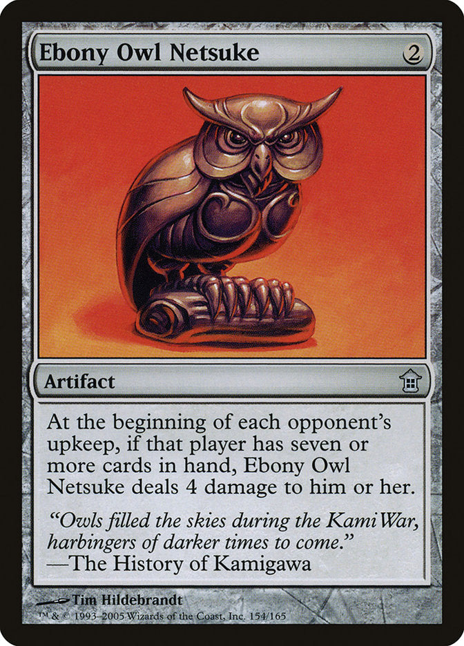 Ebony Owl Netsuke [Saviors of Kamigawa] | Total Play