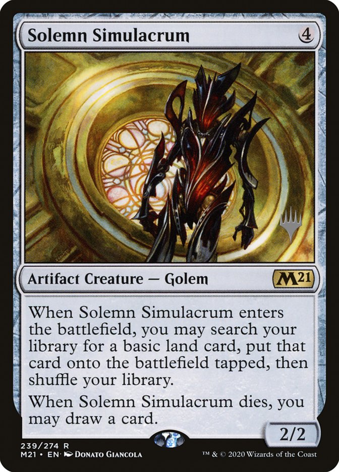 Solemn Simulacrum (Promo Pack) [Core Set 2021 Promos] | Total Play