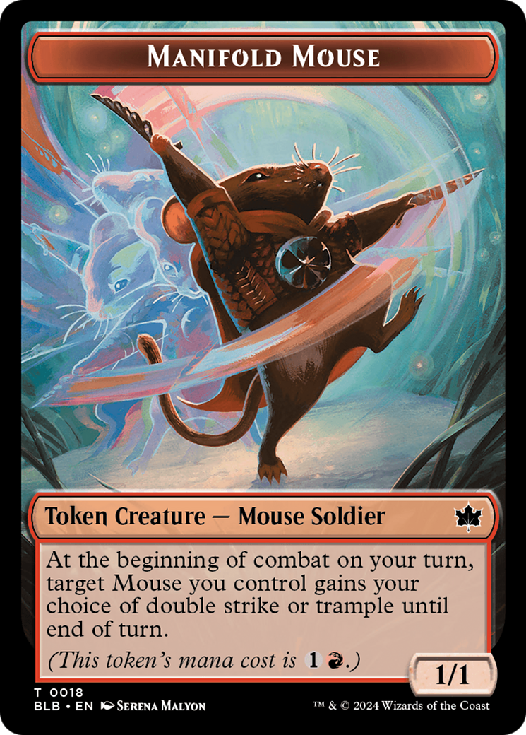 Sword // Manifold Mouse Double-Sided Token [Bloomburrow Tokens] | Total Play