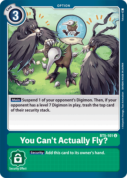 You Can't Actually Fly? [BT5-101] [Battle of Omni] | Total Play