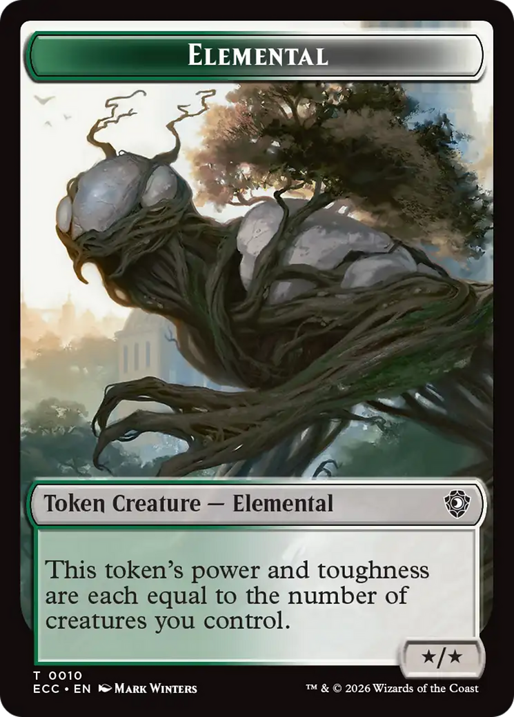 Rhino Warrior // Elemental (0010) Double-Sided Token [Lorwyn Eclipsed Tokens] | Total Play