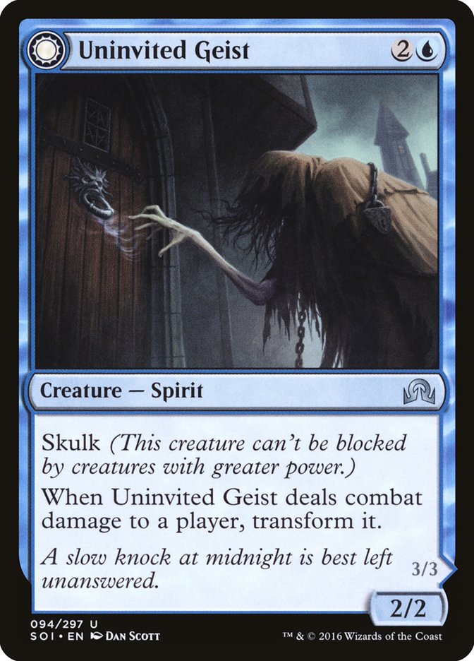 Uninvited Geist // Unimpeded Trespasser [Shadows over Innistrad] | Total Play