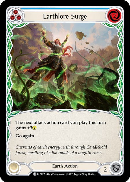 Earthlore Surge (Blue) [OLD027] (Tales of Aria Oldhim Blitz Deck)  1st Edition Normal | Total Play