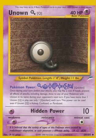 Unown [Q] (59/105) [Neo Destiny Unlimited] | Total Play