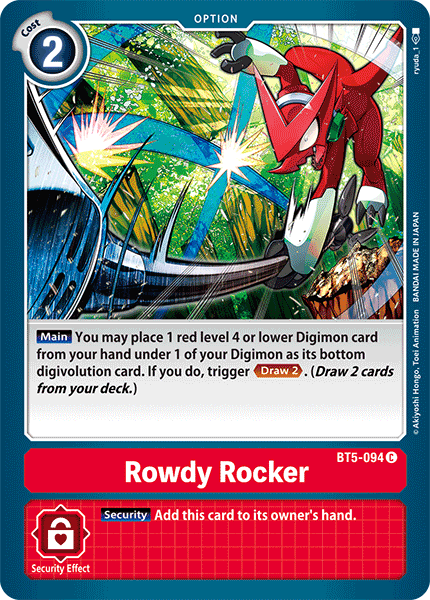 Rowdy Rocker [BT5-094] [Battle of Omni] | Total Play