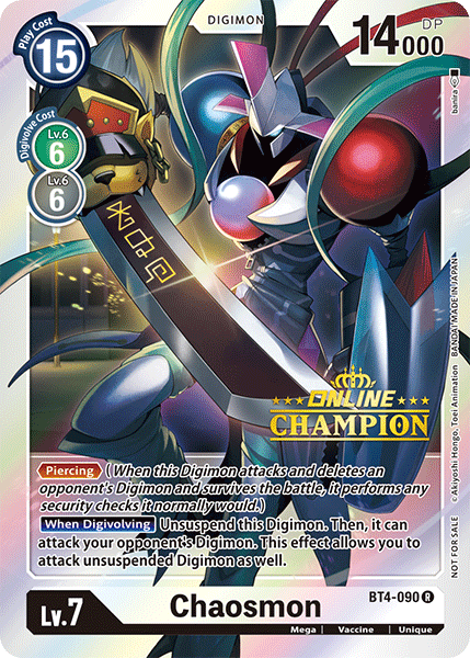 Chaosmon [BT4-090] (Online Champion) [Great Legend Promos] | Total Play