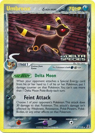 Umbreon (17/113) (Delta Species) (Stamped) [EX: Delta Species] | Total Play