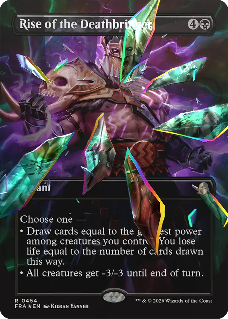 Rise of the Deathbringer (Borderless) (Facet Foil) [Reality Fracture] | Total Play