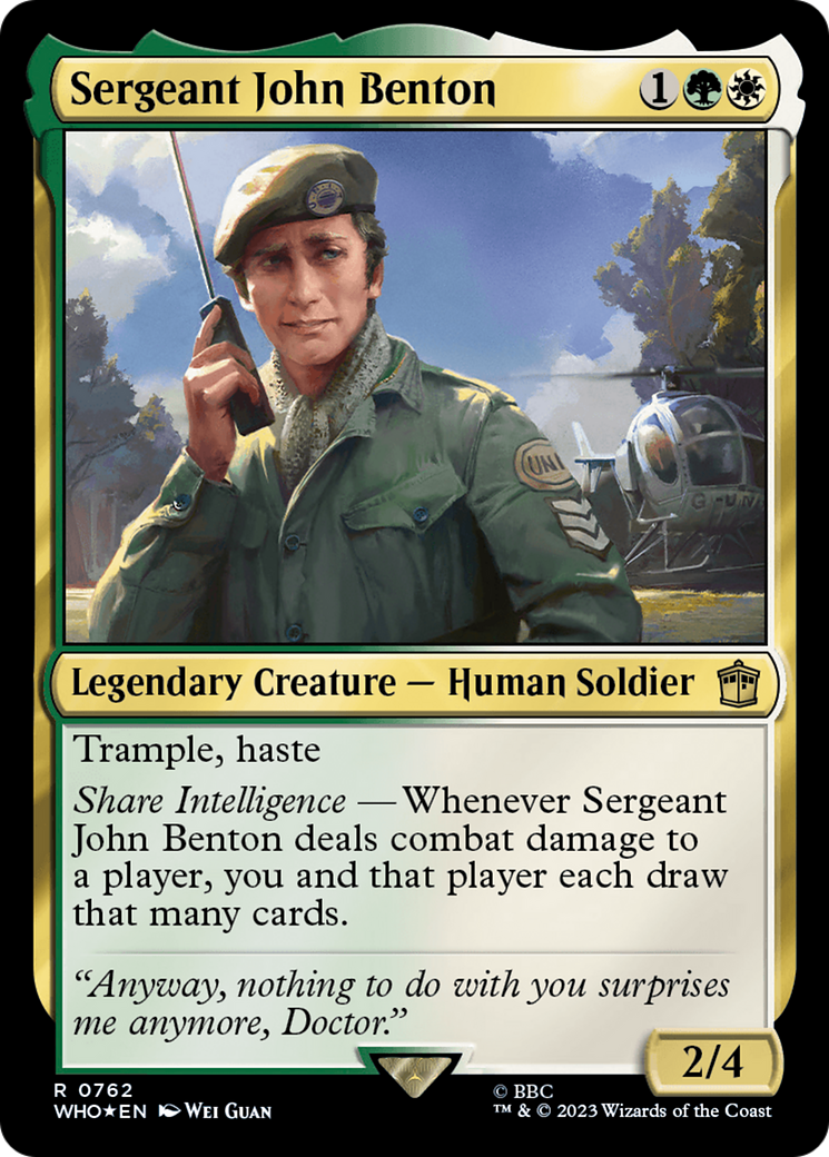 Sergeant John Benton (Surge Foil) [Doctor Who] | Total Play