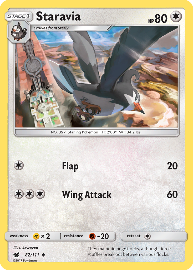 Staravia (82/111) [Sun & Moon: Crimson Invasion] | Total Play