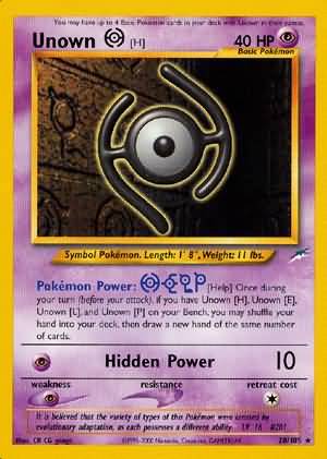 Unown [H] (28/105) [Neo Destiny Unlimited] | Total Play