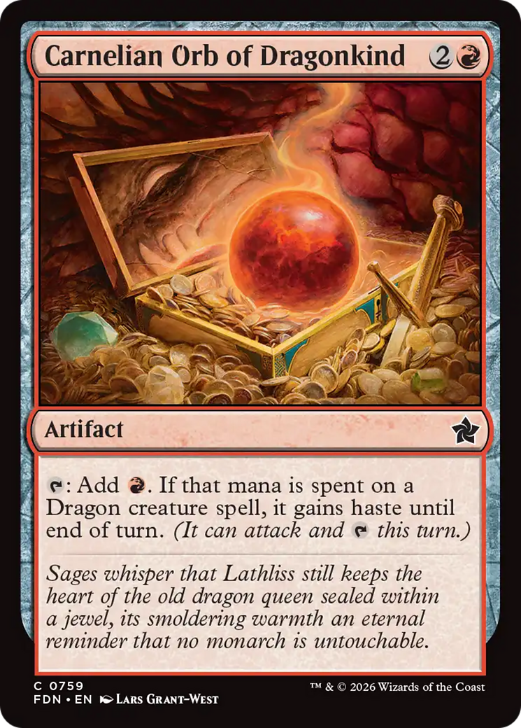 Carnelian Orb of Dragonkind (0759) [Foundations] | Total Play