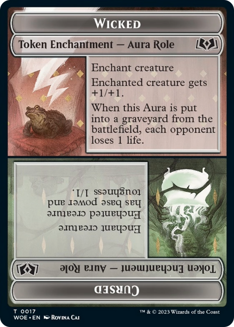 Wicked Role / Cursed Role (WOE) // Treasure (MH3) Double-Sided Token [The List] | Total Play