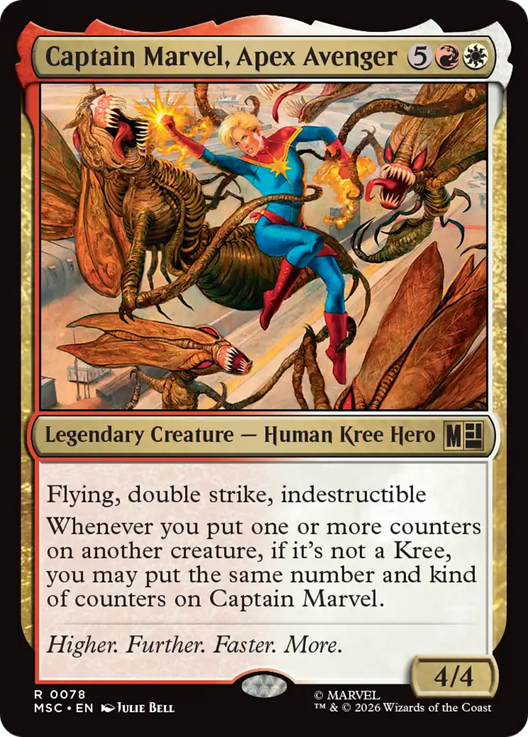 Captain Marvel, Apex Avenger (Surge Foil) [Marvel Super Heroes Commander] | Total Play