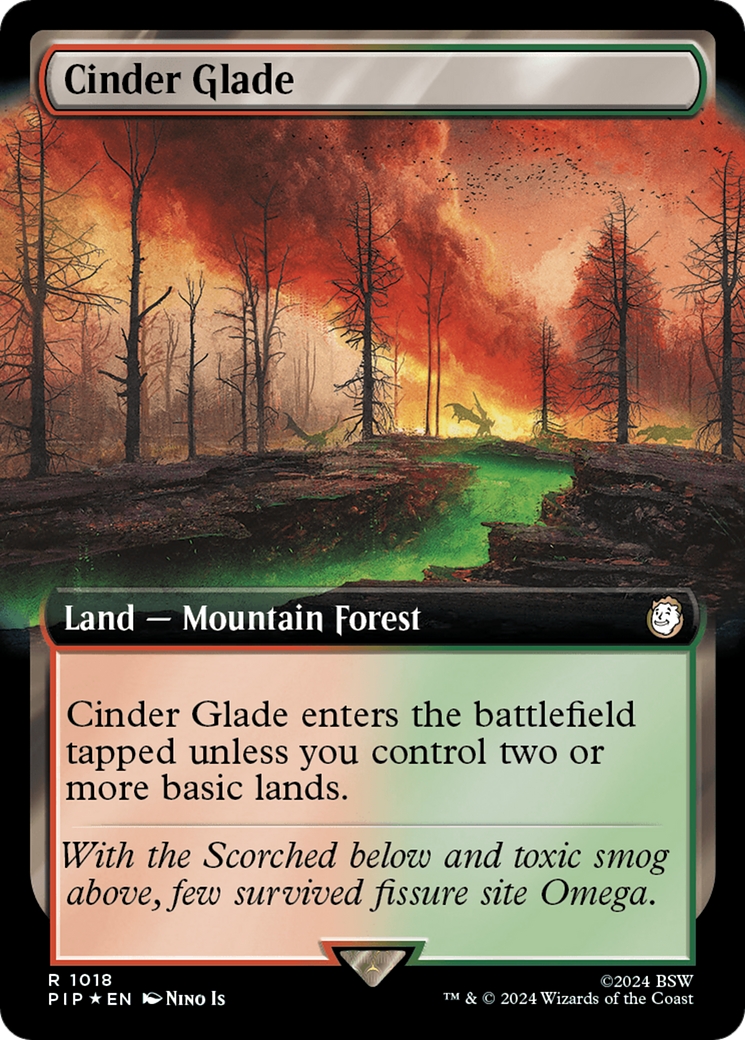 Cinder Glade (Extended Art) (Surge Foil) [Fallout] | Total Play