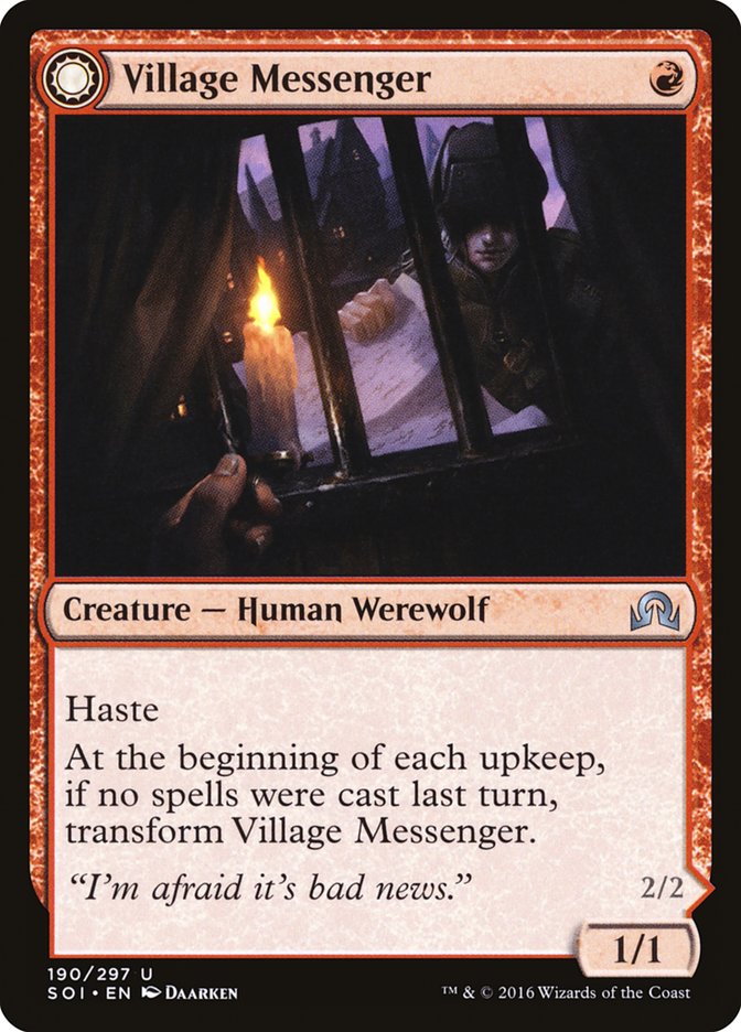 Village Messenger // Moonrise Intruder [Shadows over Innistrad] | Total Play