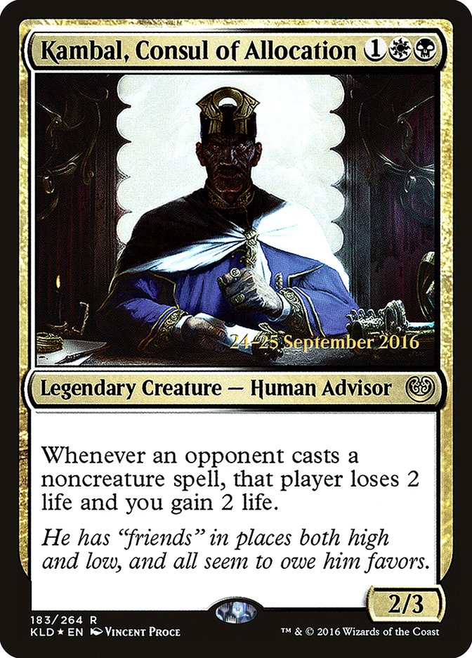 Kambal, Consul of Allocation [Kaladesh Prerelease Promos] | Total Play