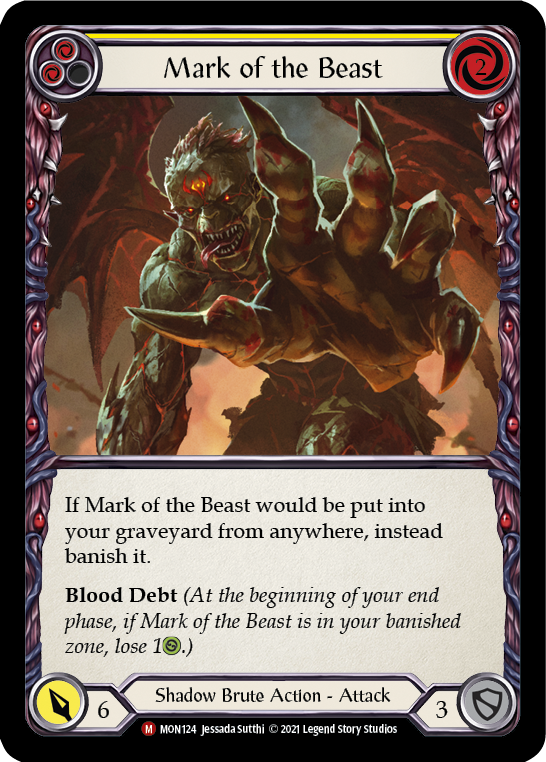 Mark of the Beast [MON124-RF] (Monarch)  1st Edition Rainbow Foil | Total Play