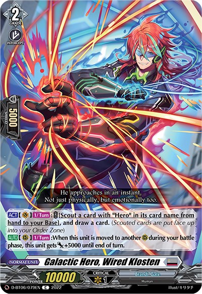 Galactic Hero, Wired Klosten (D-BT06/079EN) [Blazing Dragon Reborn] | Total Play