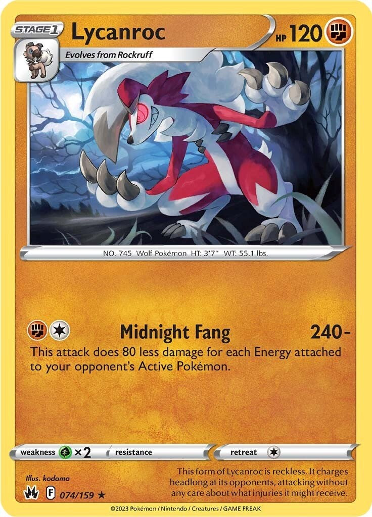 Lycanroc (074/159) [Sword & Shield: Crown Zenith] | Total Play