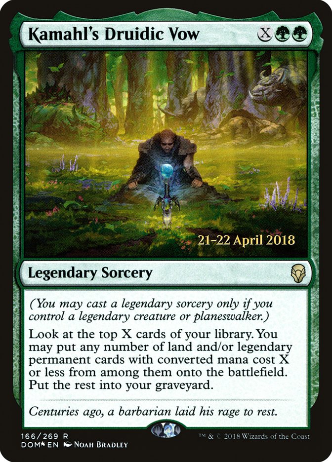 Kamahl's Druidic Vow [Dominaria Prerelease Promos] | Total Play