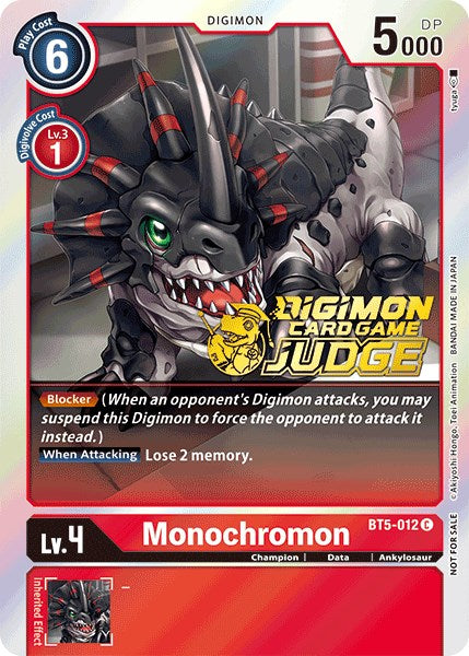 Monochromon [BT5-012] (Judge Pack 1) [Battle of Omni Promos] | Total Play