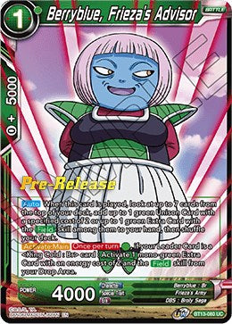 Berryblue, Frieza's Advisor (BT13-080) [Supreme Rivalry Prerelease Promos] | Total Play