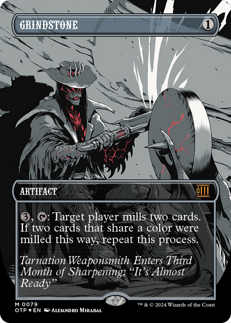 Grindstone (Textured Foil) [Outlaws of Thunder Junction: Breaking News] | Total Play