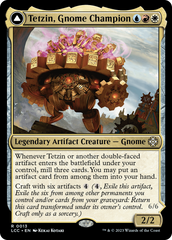 Tetzin, Gnome Champion // The Golden-Gear Colossus [The Lost Caverns of Ixalan Commander] | Total Play