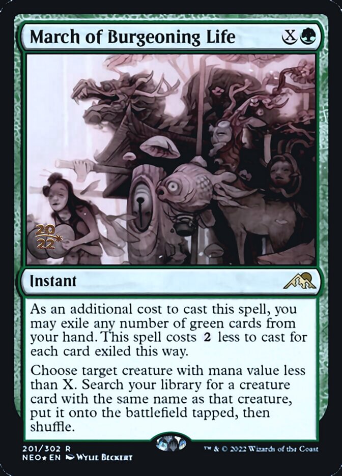 March of Burgeoning Life [Kamigawa: Neon Dynasty Prerelease Promos] | Total Play