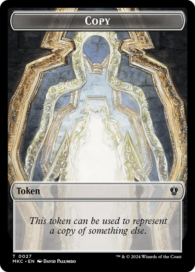 Copy // Zombie Double-Sided Token [Murders at Karlov Manor Commander Tokens] | Total Play
