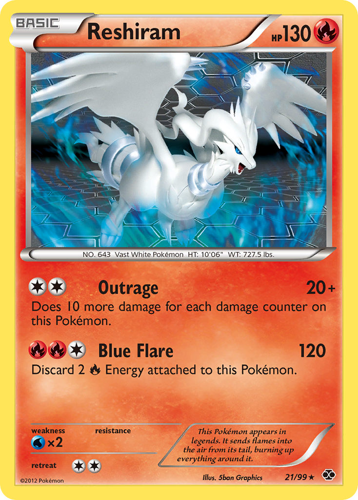 Reshiram (21/99) [Black & White: Next Destinies] | Total Play