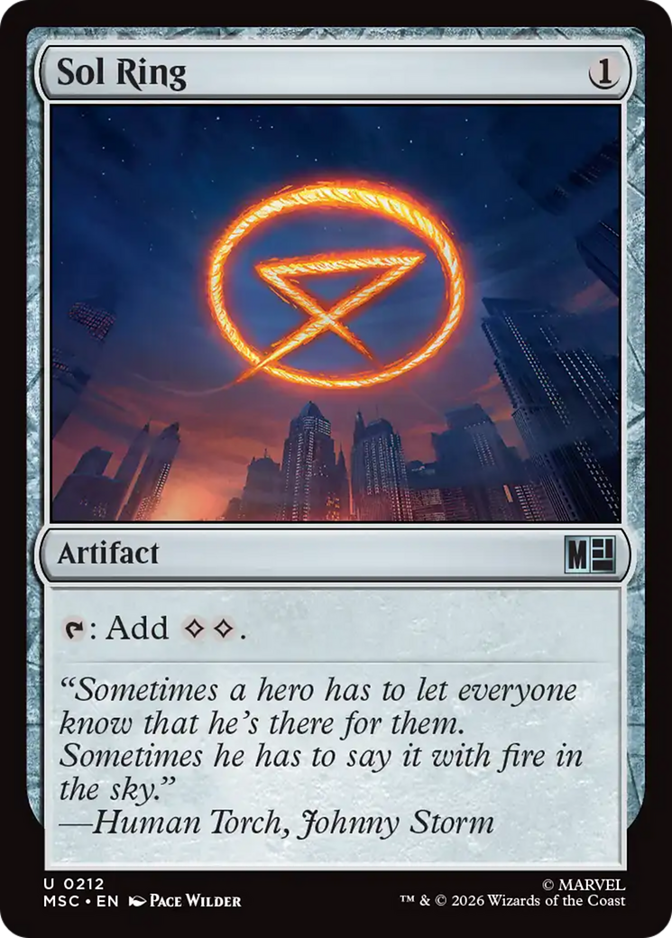 Sol Ring (0212) (Surge Foil) [Marvel Super Heroes Commander] | Total Play
