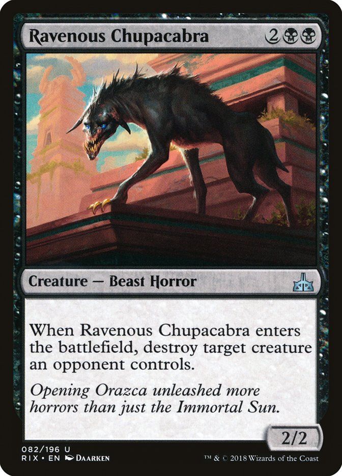 Ravenous Chupacabra [Rivals of Ixalan] | Total Play
