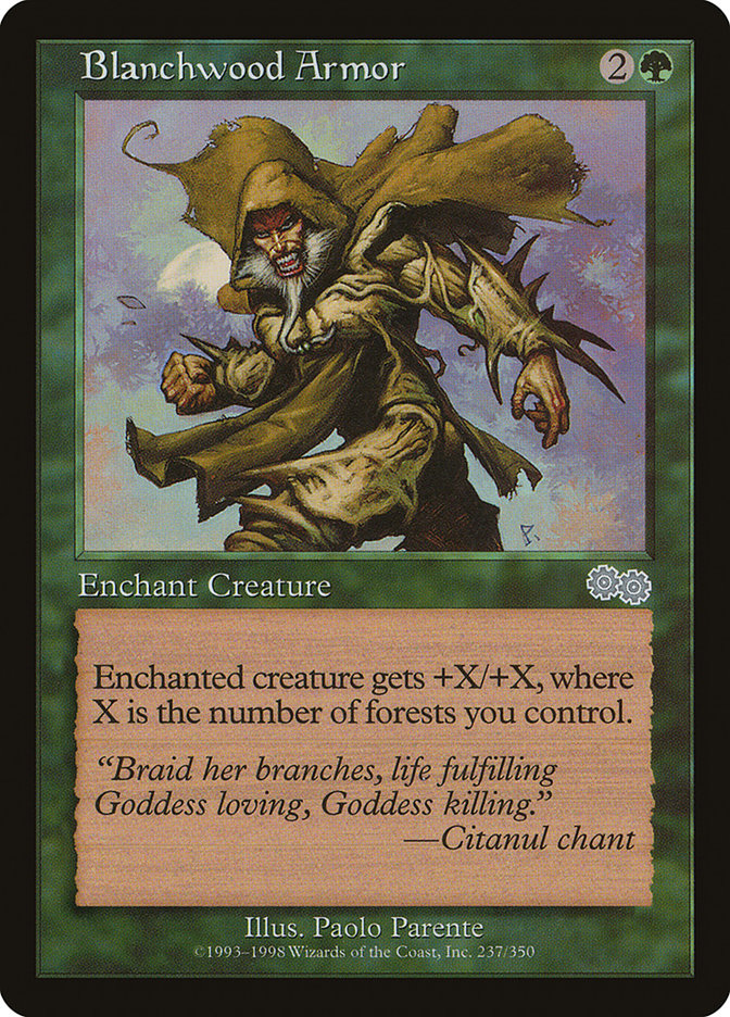 Blanchwood Armor [Urza's Saga] | Total Play