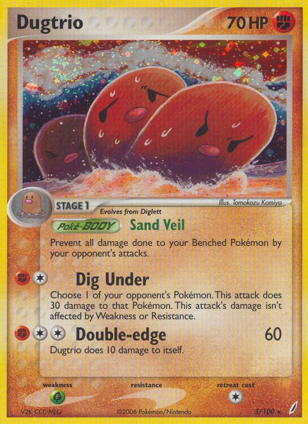 Dugtrio (5/100) [EX: Crystal Guardians] | Total Play