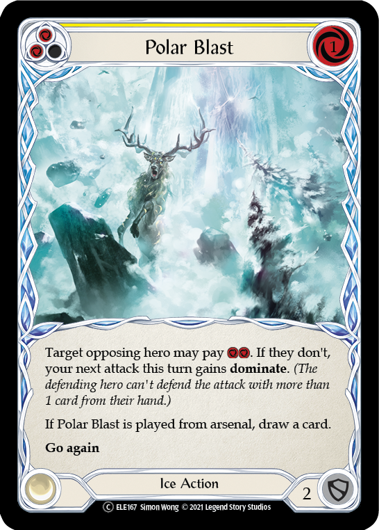 Polar Blast (Yellow) [U-ELE167] (Tales of Aria Unlimited)  Unlimited Rainbow Foil | Total Play