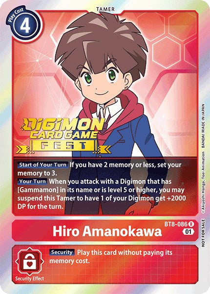 Hiro Amanokawa [BT8-086] (Digimon Card Game Fest 2022) [New Awakening Promos] | Total Play