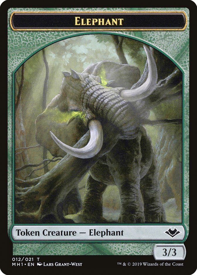 Bird (003) // Elephant (012) Double-Sided Token [Modern Horizons Tokens] | Total Play